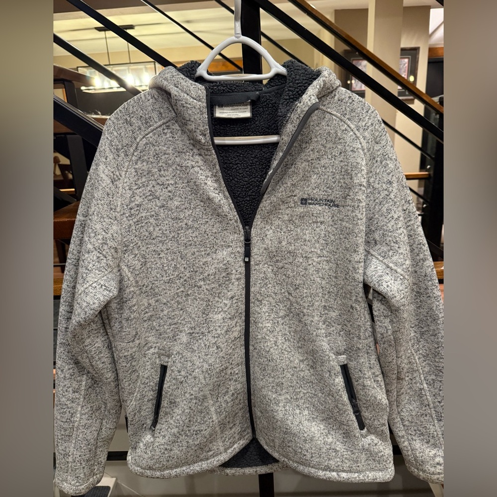 Fleece-Lined Mountain Warehouse Charcoal Zip-Up Jacket